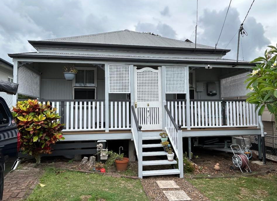 External timber stairs on a Brisbane home
