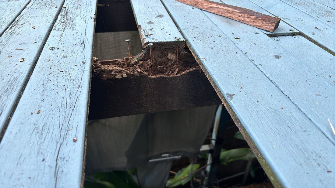 Carpentry repairs on a timber Brisbane home